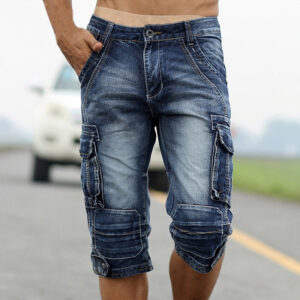 Men's Retro Short Cargo Jeans