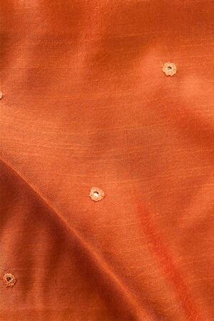 Okhai Chamak Hand-Embroidered Mirror Work Pure Silk Blouse Piece