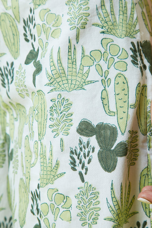 Okhai 'Heartleaf' Hand Block Printed Pure Cotton Blouse - Image 6