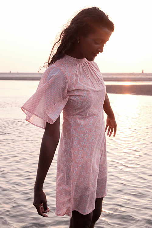 Okhai 'Poetry' Mul Cotton Hand Block Printed Dress - Image 7