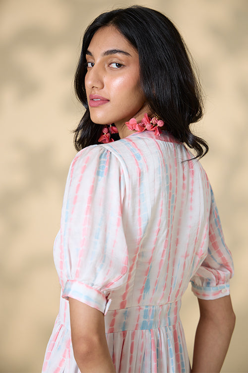Okhai Skyline Tie-and-Dye Modal Silk Dress - Image 3