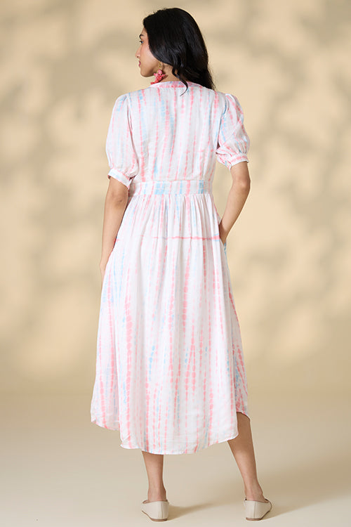 Okhai Skyline Tie-and-Dye Modal Silk Dress - Image 5