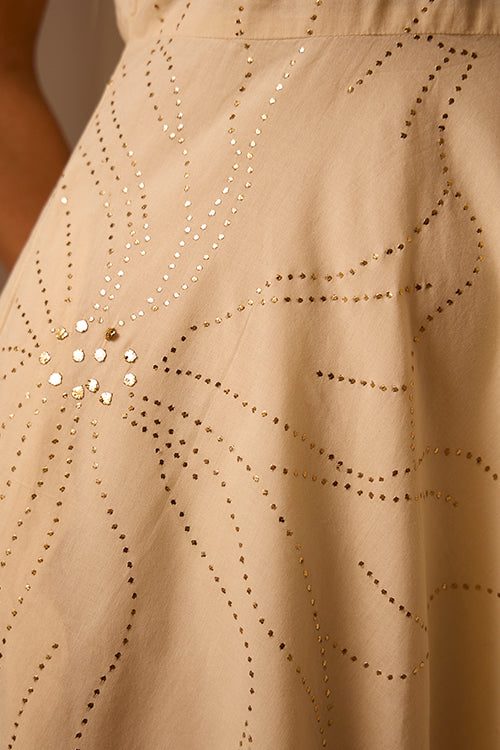 Okhai Embellish Mukaish and Khaat Bharat work Dress with Dupatta - Image 7