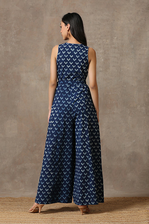 Okhai 'Epiphany' Pure Cotton Hand Block Printed Jumpsuit - Image 4