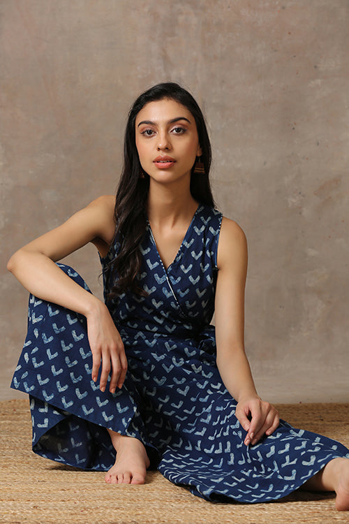 Okhai 'Epiphany' Pure Cotton Hand Block Printed Jumpsuit - Image 6