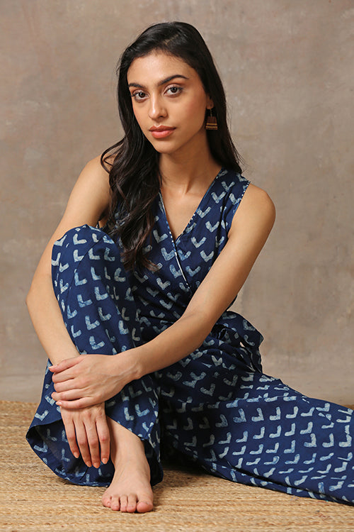 Okhai 'Epiphany' Pure Cotton Hand Block Printed Jumpsuit - Image 7