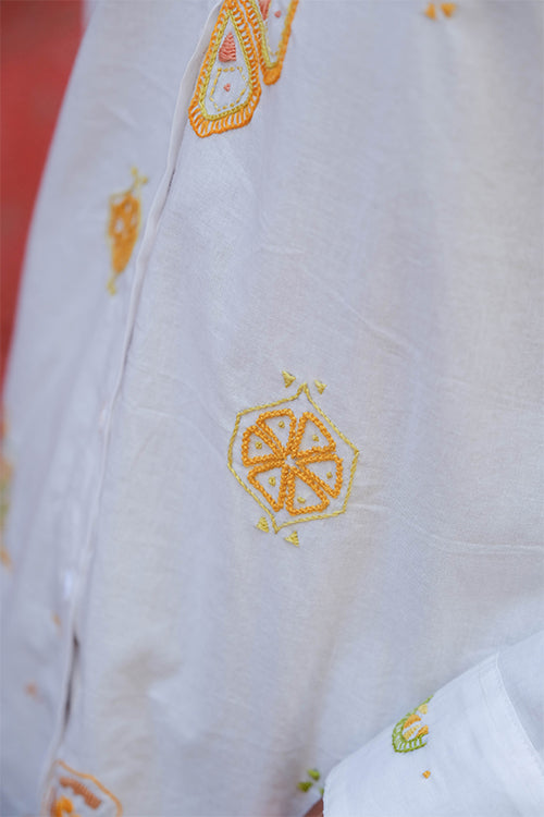 Okhai Tutti frutti Rabari Embroidery Pure Cotton anti-fit shirt - Image 4